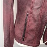 Charlie B Faux Leather Jacket Purple Size XS Photo 5