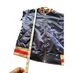CHRLDR 100% Satin Bomber Jacket with Embroidered Chinese Dragon Blue Size M Photo 4