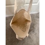 NWOT Bungalow Classic Branded Geometric Printed Shopping Tote Bag Tan Photo 4