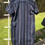 Ralph Lauren LRL  Blue Linen Blend Shirt Dress Buttoned Front 8 Photo 6