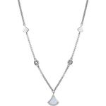 Elle 16" + 3" Sterling Silver Necklace w/ Created Opal Pendant & CZs Photo 1