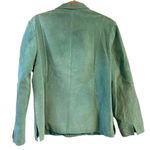 Pendleton  Leather Suede Jacket Teal Green Zip Front Lined Size Large Photo 1