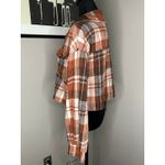 HYFVE Cropped Flannel Button Down Plaid Top Jacket Boho Grunge Western Large Photo 4