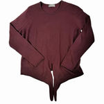 Aritzia Babaton Merino Wool Long Sleeve Front Tie Sweater Photo 0