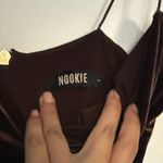 Nookie  Chocolate Brown velvet Dress Photo 7