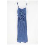 Song of Style Priscilla Pleated Midi Dress XS Lapis Blue Photo 2