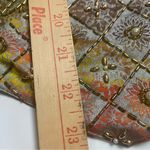 vtg 80s embroidered VEST Ana Moro All Size pearl gold beaded Stunning Green Photo 14