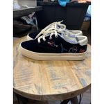 Soludos Velvet Paris Platform Sneakers In Navy Size 9 $169 Extra Shoe Strings Photo 4