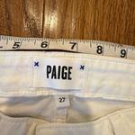 Paige  Hoxton ankle white raw hem mid rise skinny jeans 27 Photo 4