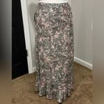 NWT I.N. Studio hi low maxi skirt floral paisley ruffle Olive Orange Size 3X Green Photo 2