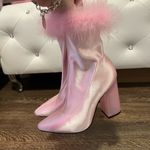 Gorgeous sold out dollskill pink faux fur boots Size 7 Photo 5