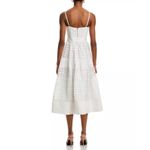 AQUA  Eyelet Midi Dress White Sleeveless Party Cocktail Wedding Guest M‎ Photo 2