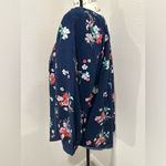 st. john's bay  Navy Floral Blouse Photo 1