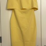Likely Revolve Strapless Yellow Midi Dress Photo 3
