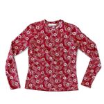 Rebecca Taylor  Monarch Fleur Essential Long Sleeve Tee Crimson Stripe XS Photo 2