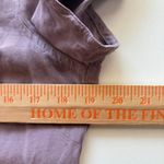 Easy Spirit Silk Linen Button Down Midi Dress Womens Size 6 Purple Lavender Photo 4