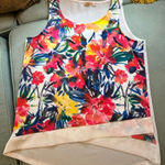 Lavish Women's Floral Tank Top S White Multicolor Photo 0