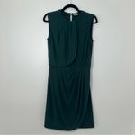 L'Agence L’Agence Dark Green Draped Sleeveless Mini Dress Size 4 Photo 1