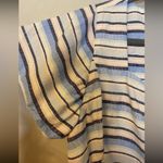 Coco Bianco striped linen blend button front crop top size XL Photo 8