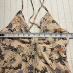 Romeo + Juliet Couture Cream Halter Sundress Maxi, Floral Front Slit Size Small Photo 9