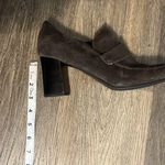 BORN Women's Suede Leather Dark Grey Chunky Heel Loafers Sz 8.5 Gray Photo 11