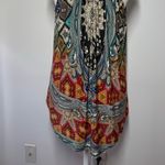 Boston Proper Top Women S Blue Tank Chain Neck Boho Sleeveless Lightweight Photo 4