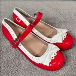 Women’s Red Chunky Heel Mary Jane Pumps Cute Bow & Hearts Round Toe Size 9 NEW Red Photo 0