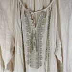 Solitaire Anthropologie Peasant Flowy Shirt Size 3X Embroidered and Sparkly Photo 2