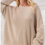Urban Daizy  size M/L Boutique oversized distressed knit sweater light pink Photo 12