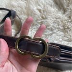 Liz Claiborne Vintage 90s brown leather crossbody bag square mini bag Photo 5