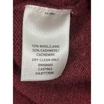 Halogen  Women Cashmere/Wool Blend Sweater Tunic Luxurious L Sleeve Burgundy Sz M Photo 3