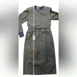 Vintage Ciao Ltd Plaid Sweater Gray Taupe Suede Dress Jacket 2 Piece Set Size 4 Multiple Photo 15