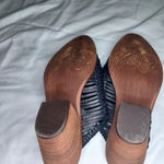 Sundance Veracruz Bella Notte leather Stacked Heel Boho Mules Black Size 8 Photo 10