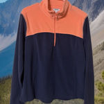 Old Navy  Womens Jacket‎ Fleece Pullover Navy Collar 1/4 Zip L Photo 0