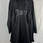 Juicy Couture Bling Logo Long Sleeve Polyester Hooded Dress Size 3X Black Photo 4