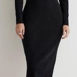 Madewell Long-Sleeve Knit Midi Dress in Black - Size XL Photo 0