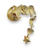 Ultracraft Moon Stars Vintage Galaxy Celestial Crinkle Texture Pin Brooch Gold Photo 4
