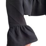 Likely Womens Ruffle Bell Cuff Long Sleeve Crop Lettie Peplum Top Black XS NWT Photo 2