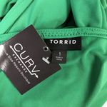 Torrid  Studio Knit Surplice Tie Back Green Jumpsuit - Size 14/16 (1) Photo 6
