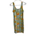 Jolie & Joy Lemon Print Sleeveless Bodycon Dress | Size Medium Green Photo 1