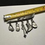 Signed JJ Skiing Charms Ski Mask, Skis, Gloves, Hat Brooch Pin Jonette Photo 5