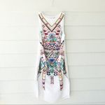 ASOS Petite White Midi Dress Geo Tribal Beaded Photo 35