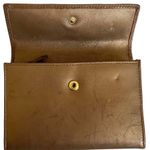 Carlos Falchi Vintage Bronze Metallic Leather Flap Wallet Gold Photo 5