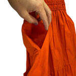 Anthropologie  The SOMERSET orange flutter sleeve tiered maxi dress SIze X Small Photo 5