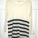 Madewell  Long Sleeve Tunic Top‎ Striped Ivory Black Size S Photo 0