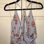 Lush Clothing Lush Light Blue Floral Racer Back Dress Size M Photo 4