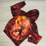 None demon slayer sweatshirt sweater pull over fire anime hoodie size large Photo 2