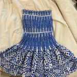 Blue Strapless Dress Size M Photo 3