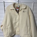Nike  Women’s Cream Sherpa Fleece Zip Jacket | NWT | Size L Photo 1