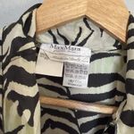 Max Mara ‎ Studio 100% Silk Zebra Paneled Sleeveless Blouse Made In Italy Sz 8 Photo 5